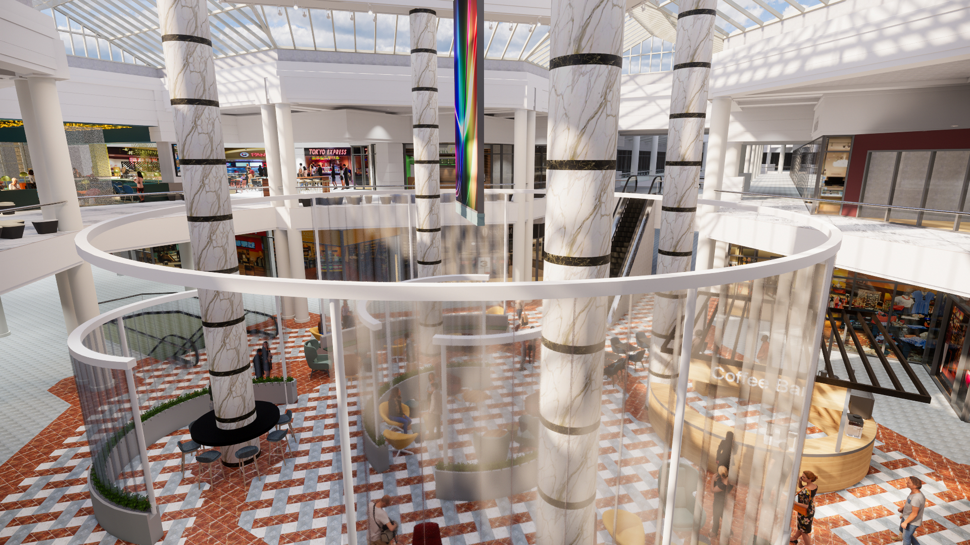 Rendering: Stonestown Galleria Center Court